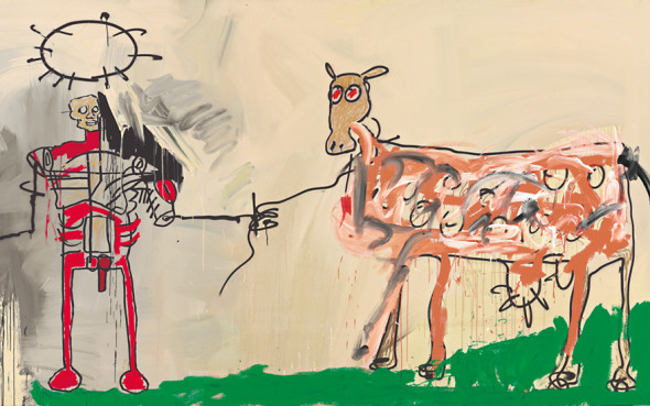 Jean-Michel Basquiat The Field Next to the Other Road (1981)  Pittura, Tecnica mista , 220,9 cm x 401,3 cm  37.125.000 $   Christie's , New York  Stati Uniti, 13/05/2015