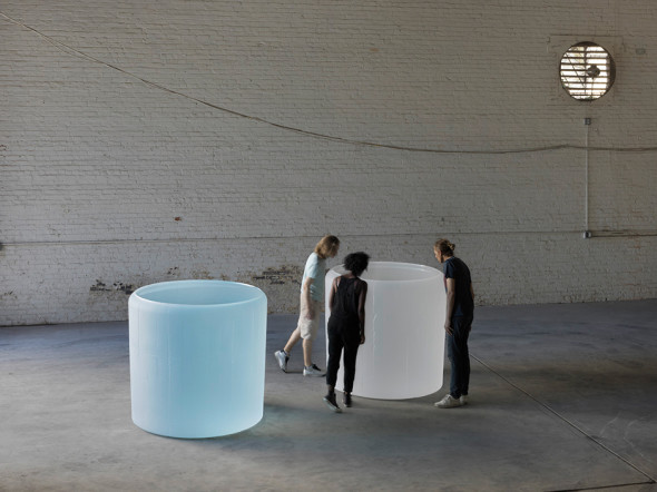 Roni Horn - Water Double, v.1, 2013-15, solid cast glass with as-cast surfaces with oculus 51.7 x 53-56” tapered diameter / 131.318 x 134.62-142.24 cm tapered diameter 