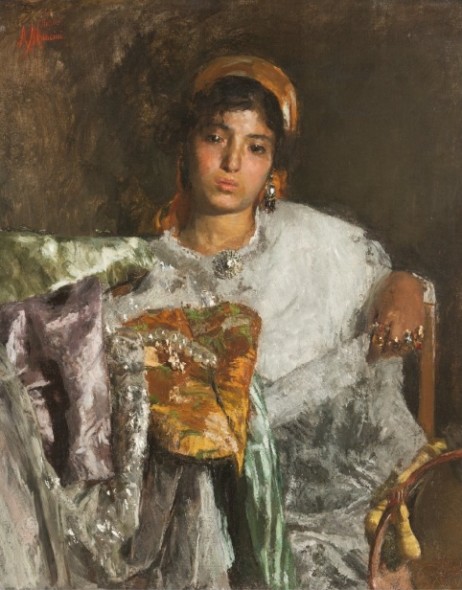 Antonio Mancini Si vende! (La piccola ciociara), 1885-1890 circa Olio su tela, 62 x 49,5 cm