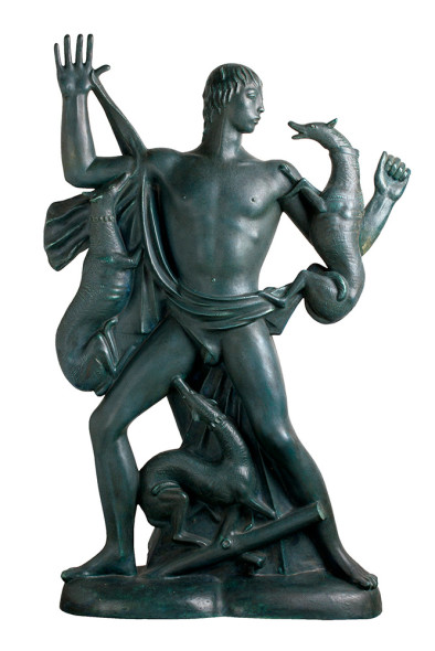 16.Lotto 276 – Angelo Biancini, Atteone, 1939-40 Terraglia forte con smalto verde (realizzazione a colaggio), 97x64x18 cm € 18.000/20.000 