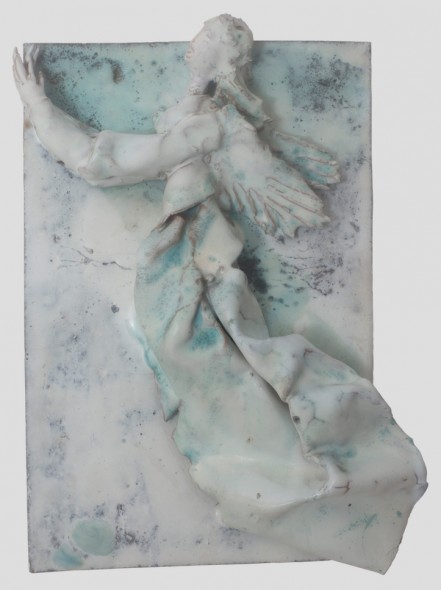 Melotti, Angelo su piastra1950 ca.ceramica smaltata policroma 28x21 cm