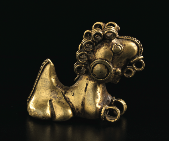 Idolo precolombiano in forma di animale fantastico Colombia, Cultura Tayrona, 1.000-1.500 d.C. Alt. 3,1 cm; 14,85 gr Lotto 94 - € 1.000/1.500 