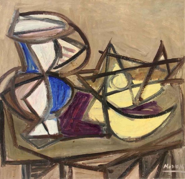 Ennio Morlotti: Natura Morta, 1948, olio su tela, cm 80 x 80