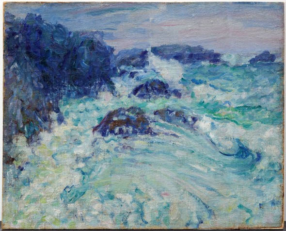 John Russell Rough Sea, Morestil, about 1900 Oil on canvas on hardboard 66 x 81.8 cm Art Gallery of New South Wales, Sydney Purchased 1968 © AGNSW