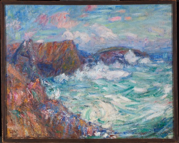 John Russell Coucher de Soleil sur Morestil about 1904 Oil on hessian  80.6 x 100.3 cm           © Private collection, Switzerland