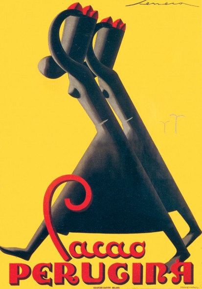 Federico Seneca, manifesto pubblicitario, “Cacao Perugina”, 1929, carta/cromolitografia, 197,5 x 141 cm Museo nazionale Collezione Salce, Treviso