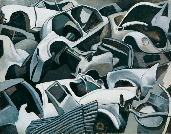 Renato Guttuso, Cimitero di macchine, 1978 Olio su tela, cm 70x90 Macerata, Fondazione Carima - Museo Palazzo Ricci © Renato Guttuso by SIAE 2016