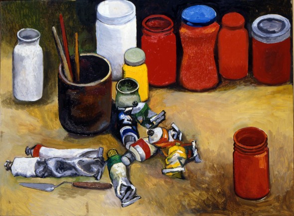 Renato Guttuso, Barattoli e tubetti di colore, 1986 Olio su tela, cm 60x80 Roma, Archivi Guttuso © Renato Guttuso by SIAE 2016