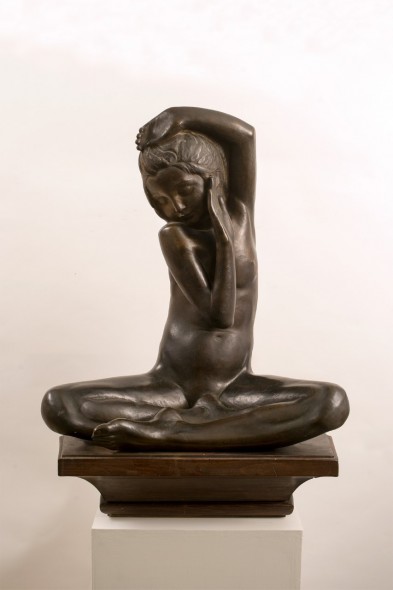 Giovanni Prini Idoletto, 1925 Bronzo, base in legno  cm. 65,5x57,5x38 Collezione privata, Roma