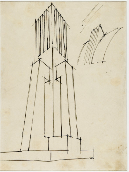 Antonio Sant'Elia, Torre con contrafforti, 1913, Pinacoteca Civica di Como