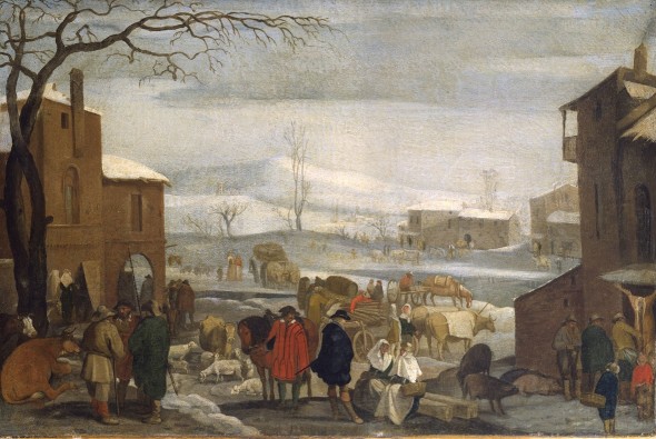 Sinibaldo SCORZA Paesaggio sotto la neve DIPINTO Olio su tela cm 37 x 55 GENOVA, Musei di Strada Nuova, inv. PB 899
