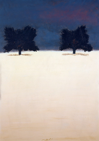 Carlo Mattioli Il campo di grano, 1974, olio su tela, cm 93x66, Collezione privata © Archivio Carlo Mattioli