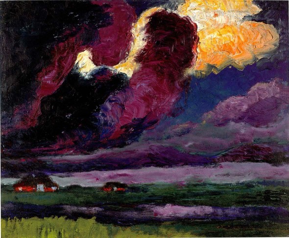Emil Nolde, Nuvole minacciose, 1927, olio su tela, 73x88 cm