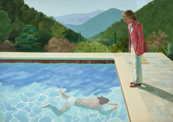 Portrait of an Artist (Pool with Two Figures) 1972 Acrylic paint on canvas 2140 x 3048 mm Lewis Collection © David Hockney Photo Credit: Art Gallery of New South Wales / Jenni Carter