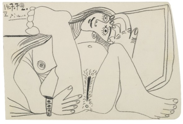Pablo Picasso, Nu couché, 1972 (est. £60,000-80,000)