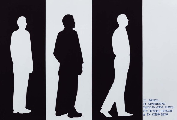 Renato Mambor: debito di gratitudine, 72x103, smalto, acrilico su cartone, 2014