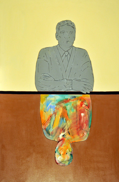 Renato Mambor: Rispecchiarsi, 2010, acrilico su tela