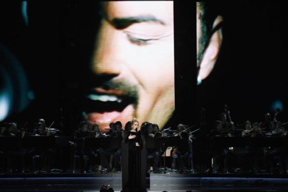 Adele performs a tribute to the late George Michael at the 59th Annual GRAMMY Awards on Feb. 12 in Los Angeles Photo: Kevin Winter/WireImage.com