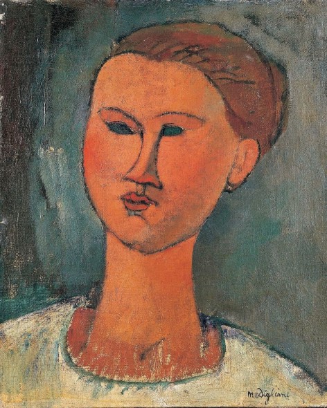 Amedeo Modigliani, Testa di giovane donna, 1915 Pinacoteca di Brera, Milano Palazzo Ducale Genova