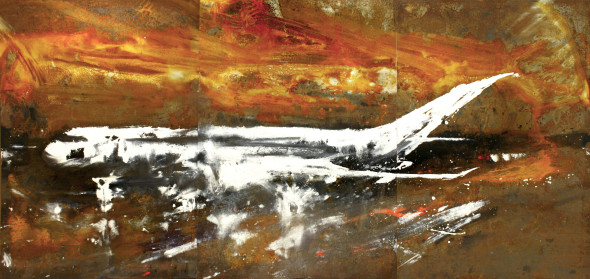 Alessandro Busci, Aereo bianco trittico, 2017 Milano Aeroporto di Malpensa, Sea mostre