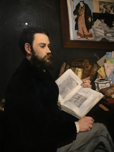 Édouard Manet, Particolare del Ritratto di Émile Zola, 1868
