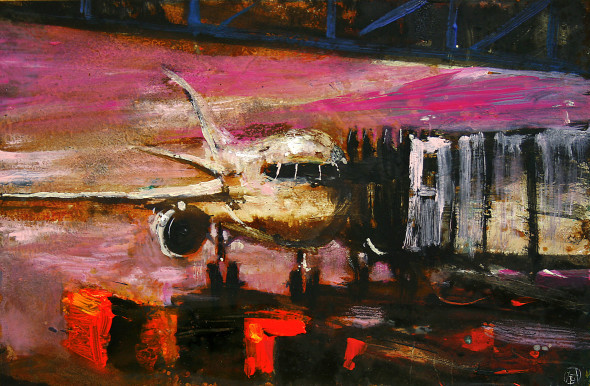 Alessandro Busci, Aereo fucsia, 2012 mostre Aeroporto Malpensa SEA Milano
