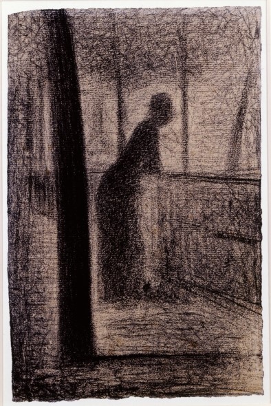 Georges-Seurat-Donna-appoggiata-a-un-parapetto-della-Senna-241-x-16-cm.-Parigi-collezione-Prat