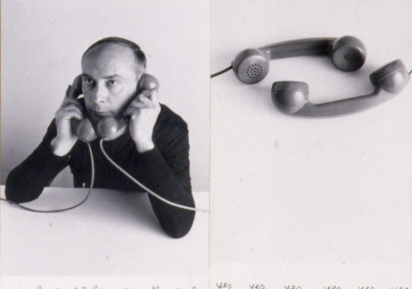 Vincenzo Agnetti,  Auto telefonata yes, 1972, dettaglio  OSART Gallery Milano