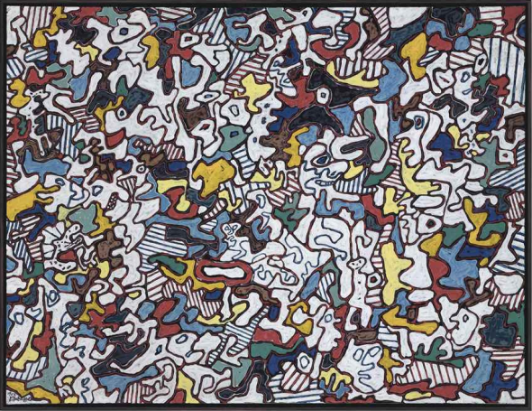 LOT 8 Jean Dubuffet (1901-1985) Être et paraître (To Be and to Seem) oil on canvas 59 x 76¾in. (150 x 195cm.) ESTIMATE £7,000,000 - £10,000,000 ($8,596,000 - $12,280,000)  PRICE REALIZED 