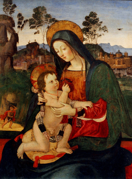 Pinturicchio, Madonna con il Bambino, olio e tempera su tavola, cm 54,50 x 41, 1495. Fondazione Cassa di Risparmio di Perugia