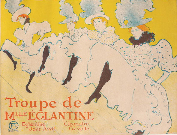 Henri de Toulouse-Lautrec La Troupe de Mademoiselle Églantine 1896 Color Lithography, 61,7x80,4 cm © Herakleidon Museum, Athens Greece