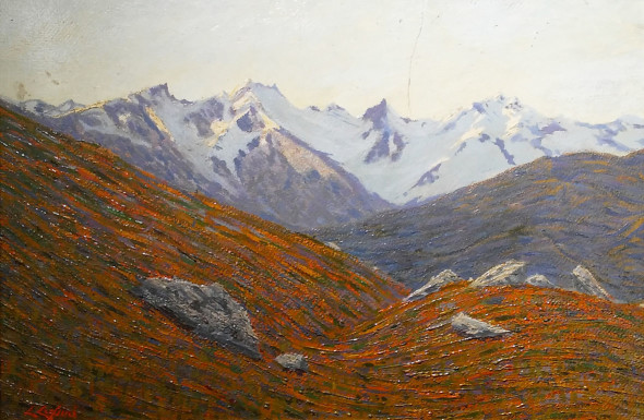 carlo cressini veduta alpestre giovanni segantini pittori della montagna  