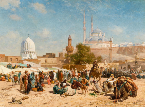 Cesare Biseo - La cittadella del  Cairo 1883