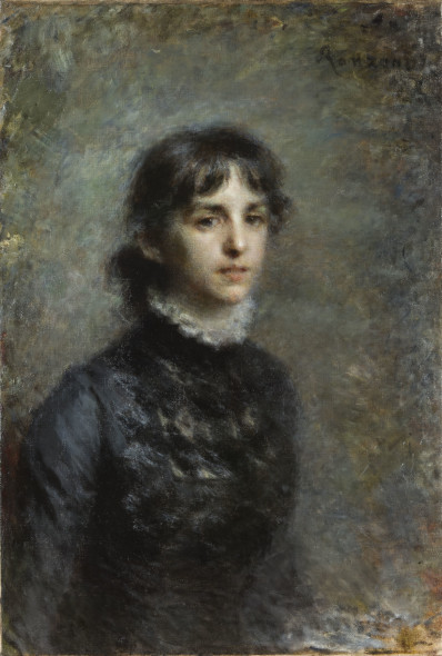 Daniele Ranzoni - Ritratto della signora Antonietta Tzikos di Saint Leger, olio su tela, 1886