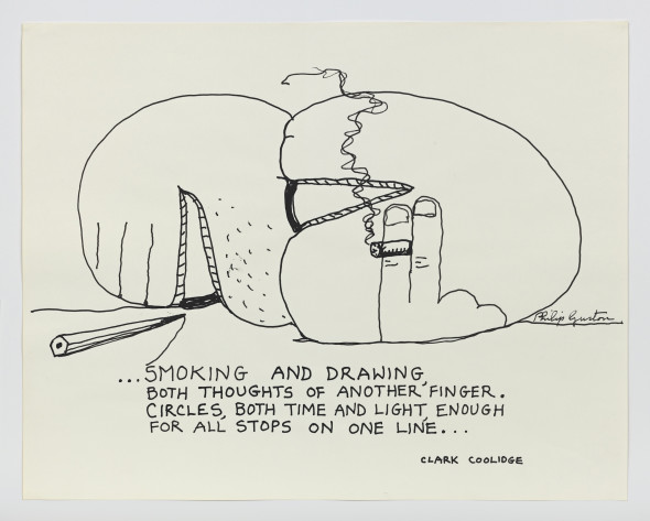 Philip Guston ...Smoking and Drawing ca. 1972 – 1975 © Estate of Philip Guston The Guston Foundation Photo: Genevieve Hanson 