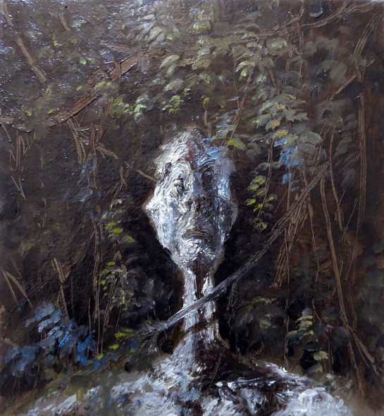 Marco Pace, Head I, 2017, olio su tela, 25x27 cm