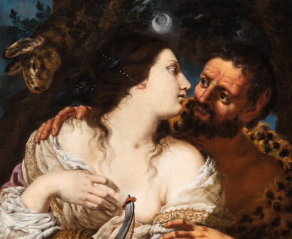 Maurizio Nobile - Alessandro Rosi, Diana e il satiro (PARTICOLARE) 