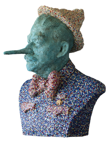 Sam Havadtoy, Stalin with nose of Pinocchio, Trilogy, 2016. Photographer Gyorgy Darabos
