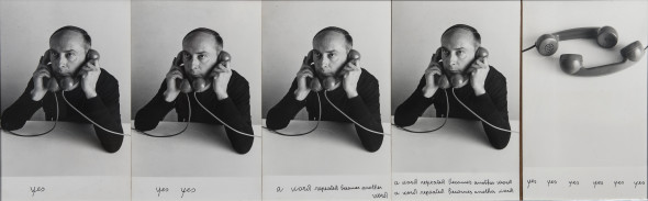 Vincenzo Agnetti, Autotelefonata (yes), 1972 (40 x 126 cm) Courtesy Collezione Emilio e Luisa Marinoni