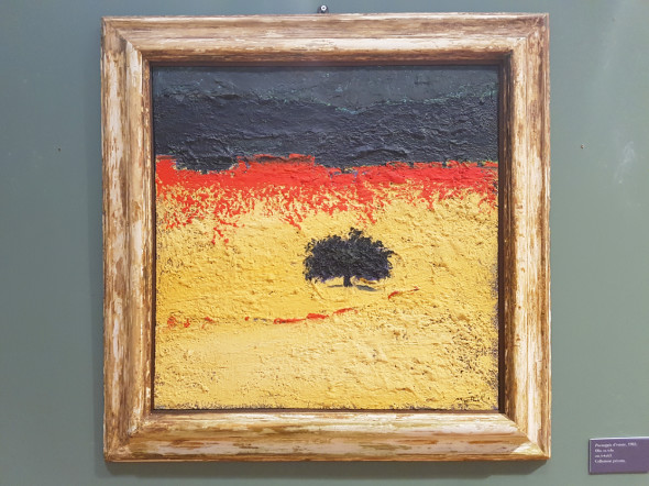 Mattioli, Paesaggio d'estate, 1981 olio su tela, 64x63 cm, collezione privata