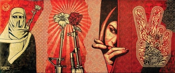 Cross The Streets   - MACRO  (Obey Shepard Fairey_Obey Middle East Mural.)
