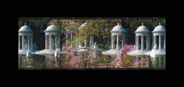 Christian Lebrat, Il Tempietto ( Jardin Villa Pallavini Genova- Pegli ) , 1993, nastro fotografico