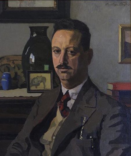 LLEWELYN LLOYD (1879-1949) Ritratto di Gino Masini 1929 olio su tela cm 80x60,5 stimato € 6.000/8.000