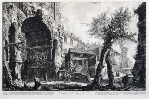 Giovanni Battista Piranesi,Arco di Tito, 1756-1760, acquaforte, Museo di Roma