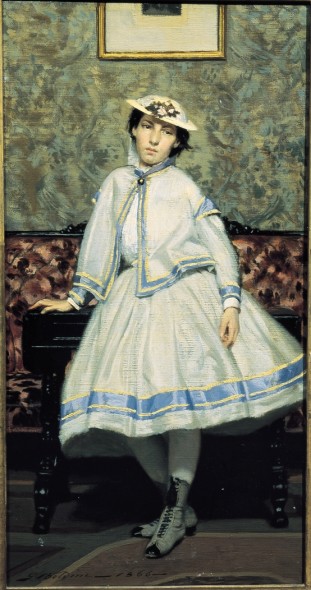 Giovanni Boldini - Alaide Banti in abito bianco 1866 Firenze, Gallerie degli Uffizi, Galleria d’Arte Moderna di Palazzo Pitti