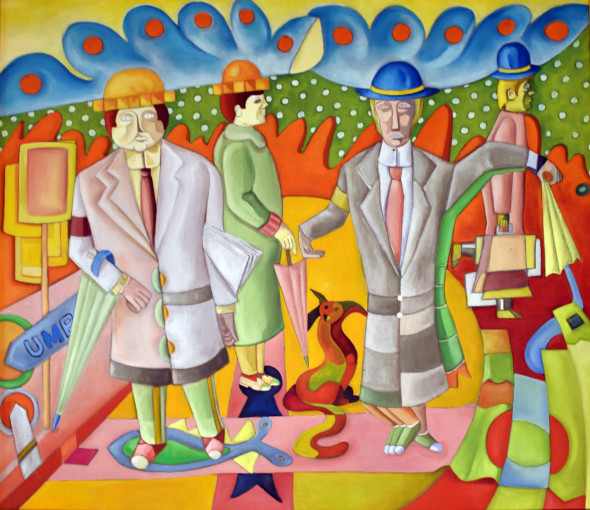 uomini-ombrello-olio-su-tela-80x60