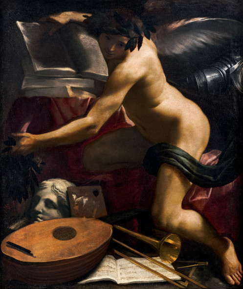 Carlo Bononi: Genio delle Arti, c. 1620, Olio su tela, cm 120,5 x 101. Collezione Lauro