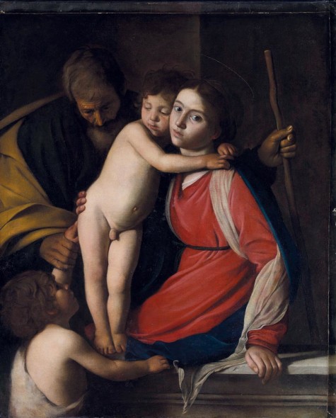 Michelangelo Mersisi da Caravaggio      - Sacra Famiglia con San Giovannino, 1604 circa