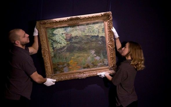 THE Goldfish Pool at Chartwell painted by Churchill is up for auction at Sotheby’s in London