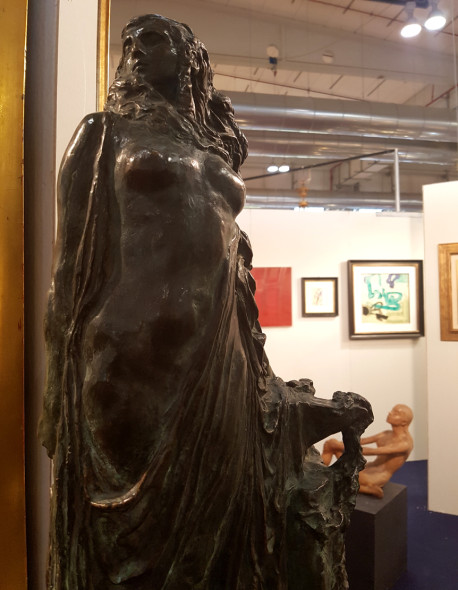 La Volontà, bronzo di Bistolfi | Galleria Matteotti